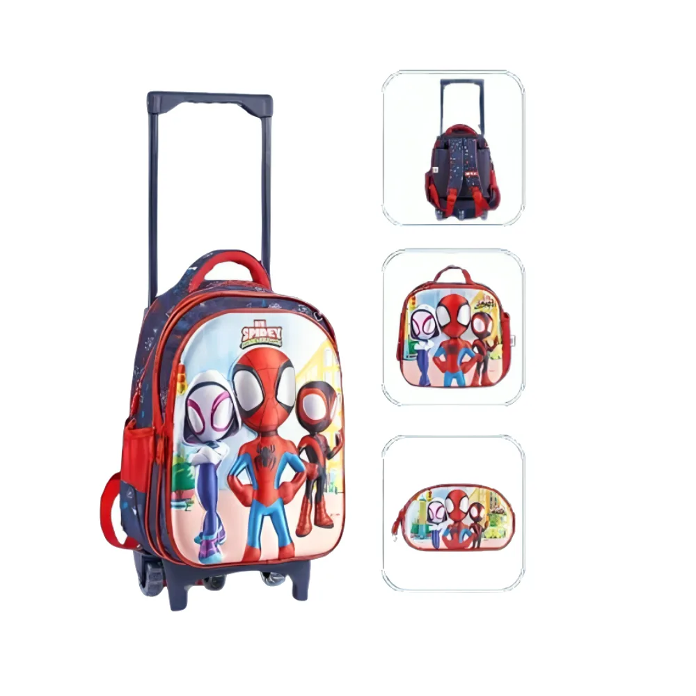 Spiderman 14" Trolley School Bag with Lunch Bag and Pencil Case | 478145-6