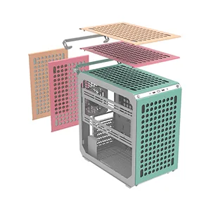 Cooler Master QUBE 500 Flatpack Macaron High Airflow Gaming ATX PC Case