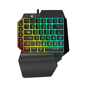 Free Wolf K15 One-Handed Mechanical Feel Game USB Keyboard (TAX included )