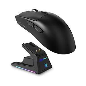 Attack Shark X1 Lightweight Tri-mode Mouse Black with RGB Charging Dock (TAX included )