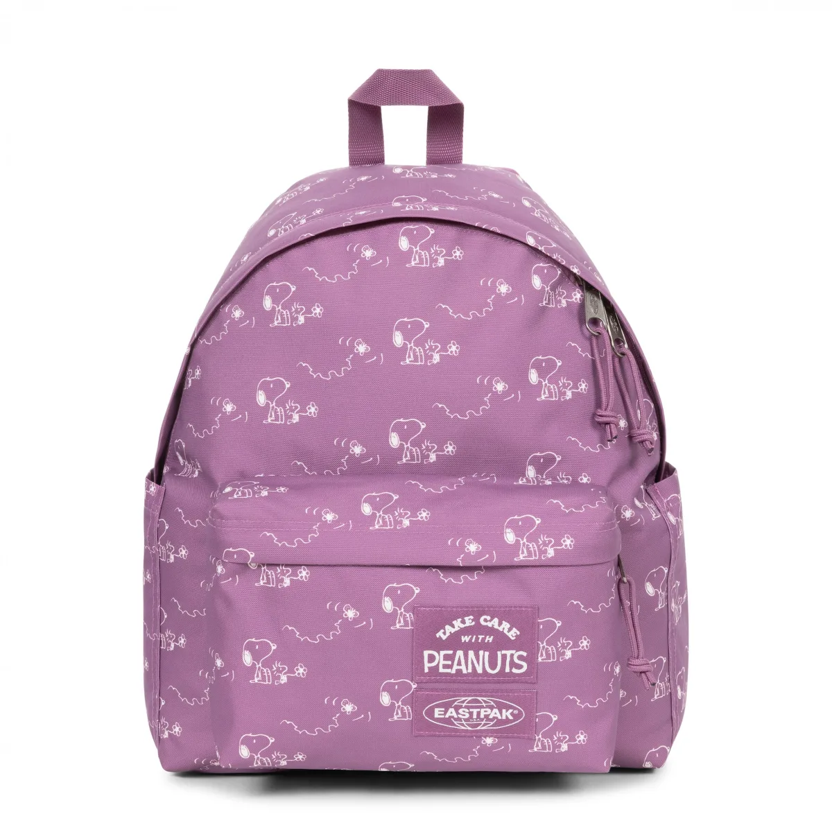 Eastpak Day Pak'R Medium Backpack with Bottle Holder and Laptop Sleeve - Peanuts Pink | EKA5BG46O9