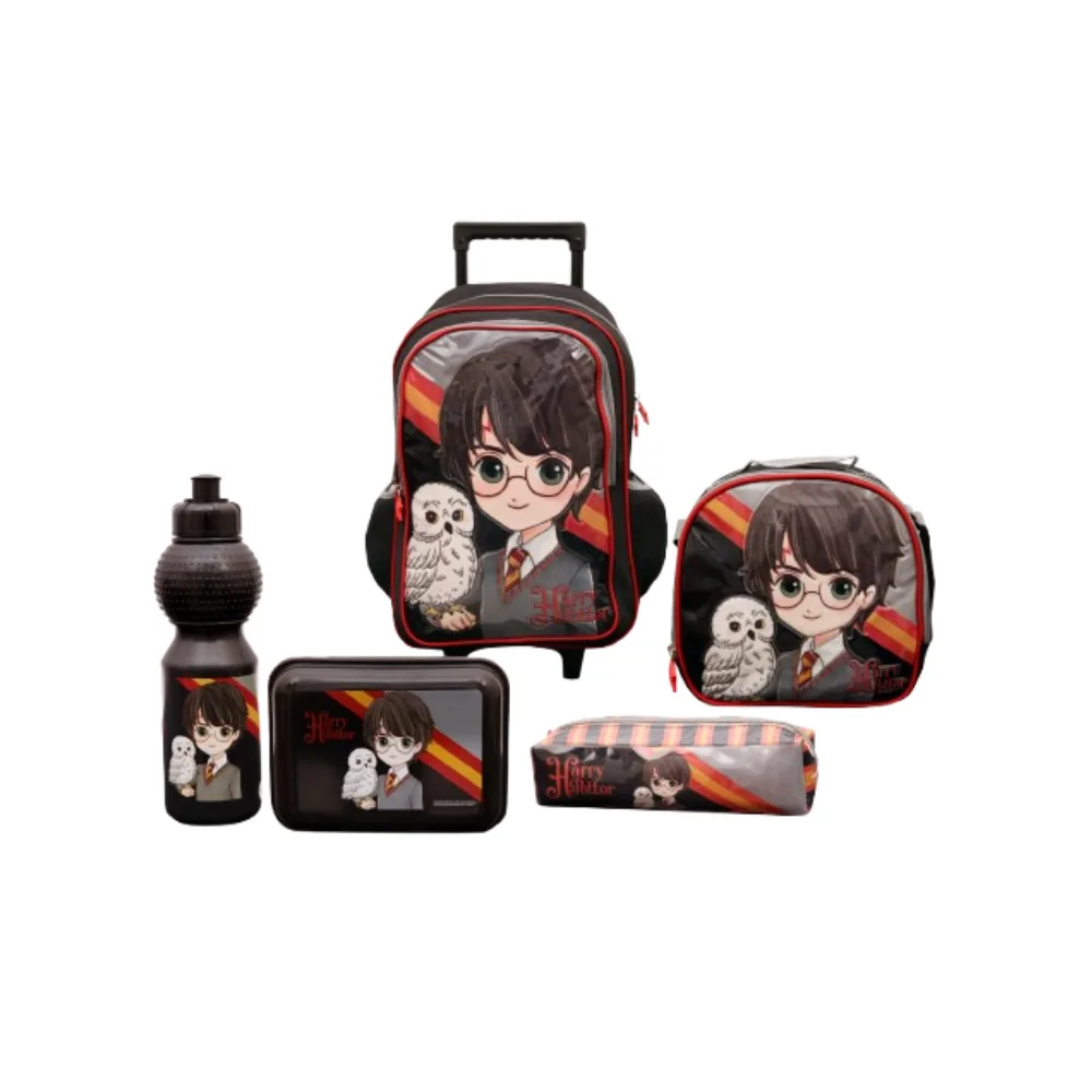Kids Trolley School Backpack Set - Harry Potter Character Design (5-Piece Set) | 500037