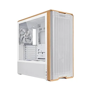 Lian Li LANCOOL 217 Genuine Walnut Wood Computer White Case