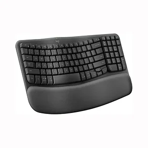 Logitech Wireless Bluetooth Keyboard Wave Keys Ergonomic Graphite