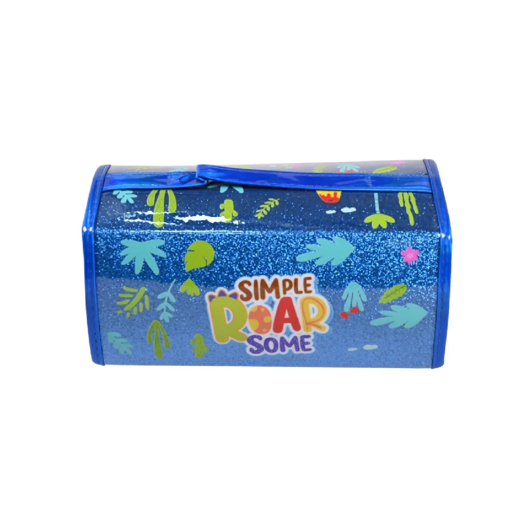 Foldable Pencil Case - Glitter Blue