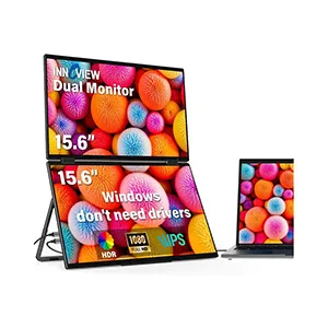 InnoView Dual Portable Monitor 15.6″ 1920×1080 Dual Stacked Foldable Monitor